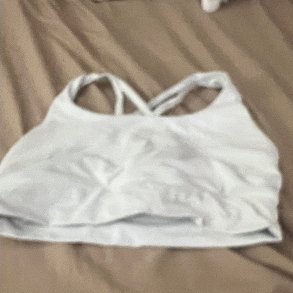 Women's White Sports Bra